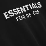 ESSENTIALS Classic Full Zip-Up Hoodie Jet Black