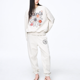 Mardi Mercredi Sweatshirt Flowermardi Blossom Oatmeal Black