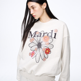 Mardi Mercredi Sweatshirt Flowermardi Blossom Oatmeal Black