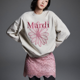 Mardi Mercredi Flowermardi Needlework Oatmeal Pink