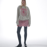 Mardi Mercredi Flowermardi Needlework Oatmeal Pink