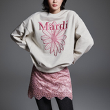 Mardi Mercredi Flowermardi Needlework Oatmeal Pink