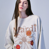 Mardi Mercredi Sweatshirt Flowermardi Blossom Oatmeal Taupe