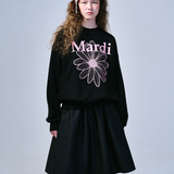 Mardi Mercredi Sweatshirt Flowermardi Black Pink