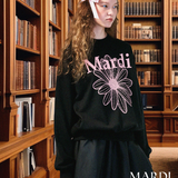 Mardi Mercredi Sweatshirt Flowermardi Black Pink