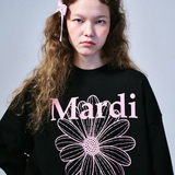 Mardi Mercredi Sweatshirt Flowermardi Black Pink