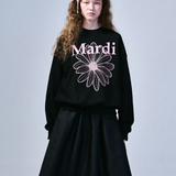 Mardi Mercredi Sweatshirt Flowermardi Black Pink