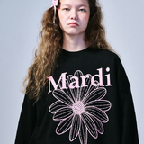 Mardi Mercredi Sweatshirt Flowermardi Black Pink