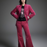 Mardi Mercredi Sweatshirt Raglan Flowermardi Black Pink