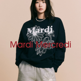 Mardi Mercredi Sweatshirt Triple Flower Navy White