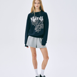 Mardi Mercredi Sweatshirt Triple Flower Navy White