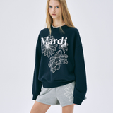 Mardi Mercredi Sweatshirt Triple Flower Navy White