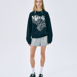 Mardi Mercredi Sweatshirt Triple Flower Navy White