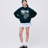 Mardi Mercredi Sweatshirt Triple Flower Navy White