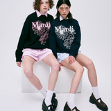 Mardi Mercredi Sweatshirt Triple Flower Navy White