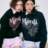 Mardi Mercredi Sweatshirt Triple Flower Navy White