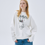 Mardi Mercredi Sweatshirt Swing The Tail Ddanji Flower Necklace Multicolor White Pink