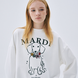 Mardi Mercredi Sweatshirt Swing The Tail Ddanji Flower Necklace Multicolor White Pink