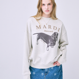 Mardi Mercredi Sweatshirt Ddanji Oatmeal Taupe