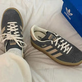 [厚底]Adidas Gazelle Bold 灰棕 IE0428 - HADNUS