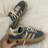 [厚底]Adidas Gazelle Bold 灰棕 IE0428 - HADNUS