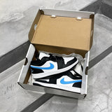 Air Jordan 1 Low Wmns Black University Blue - HADNUS