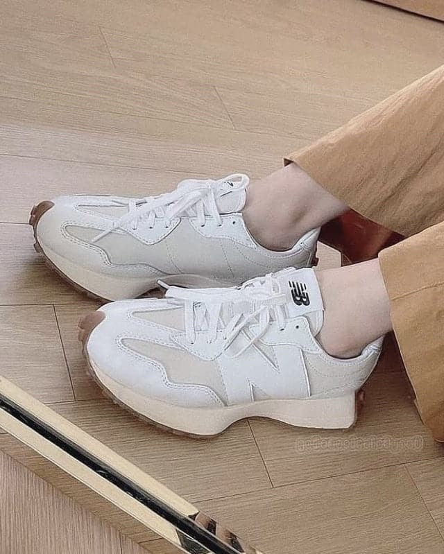 New Balance 327 White 白色焦糖底 - HADNUS