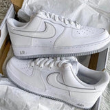 Nike Air Force 1 Gs 白灰 - HADNUS